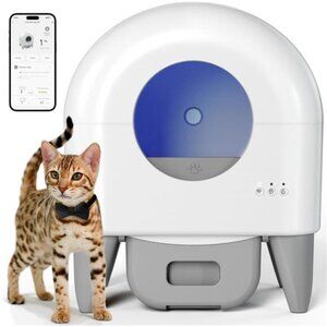 Self Cleaning Litter Box, 95L Automatic Cat Litter Box Self Auto Cleaning Large